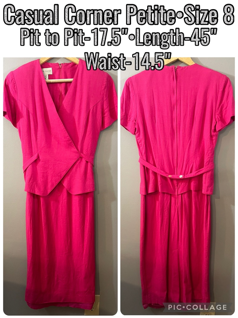 Casual Corner Hot Pink Petite Dress